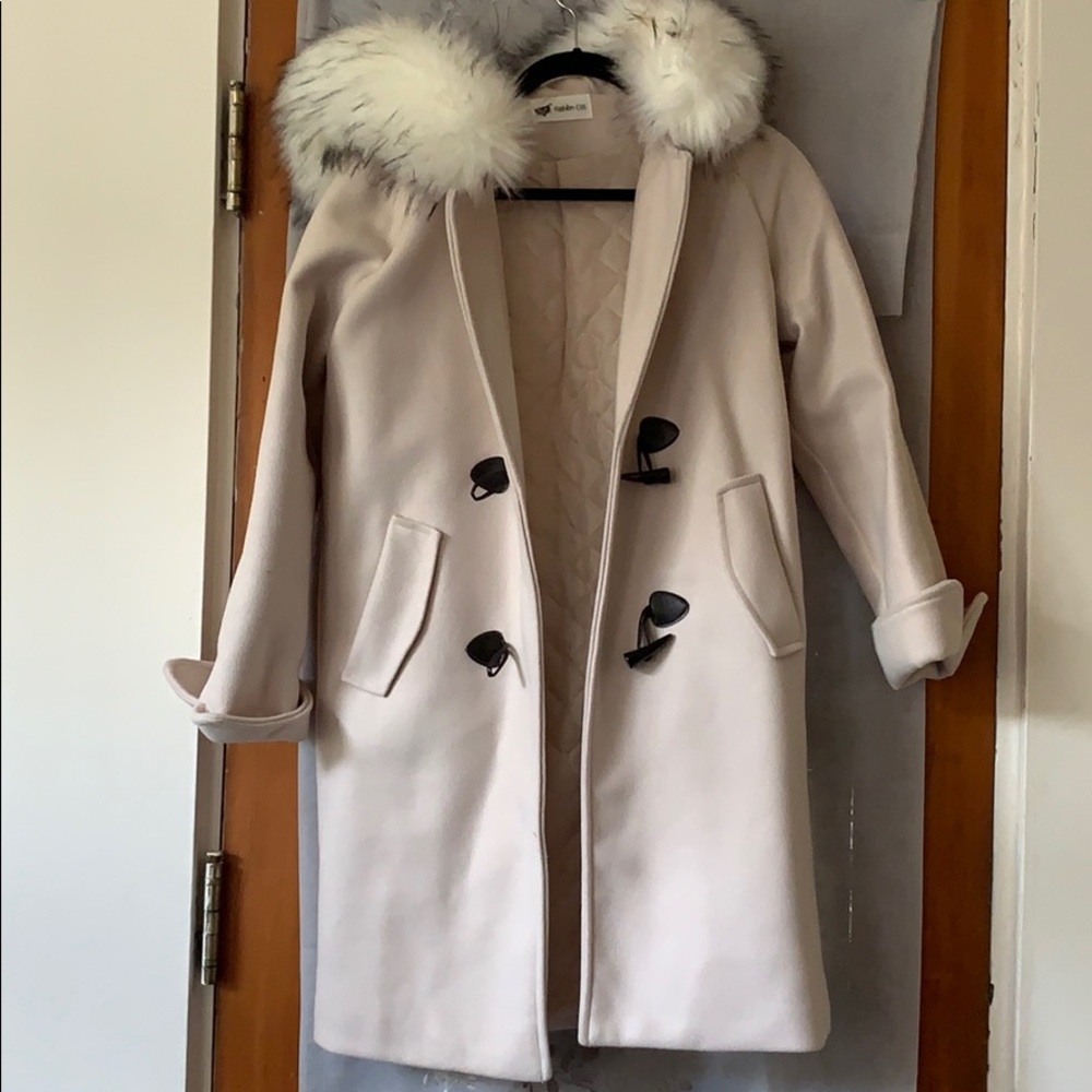 Cream warm jacket